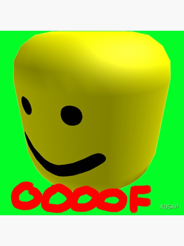 Roblox Head Oof Meme Greeting Card - 