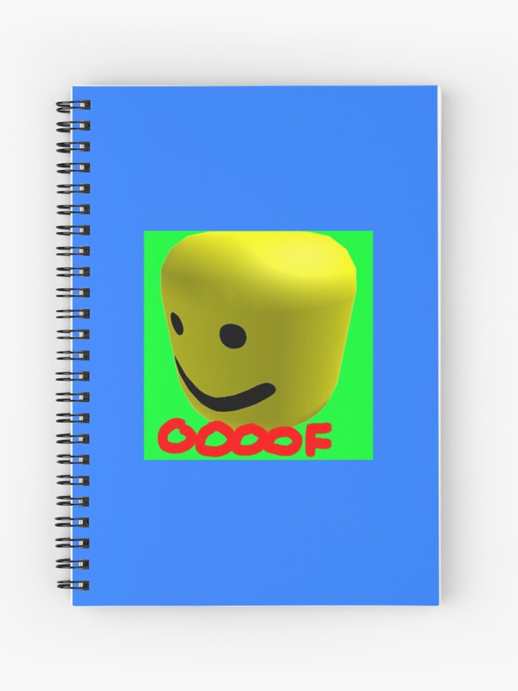 Roblox Head Oof Meme Spiral Notebook By Xdsap Redbubble