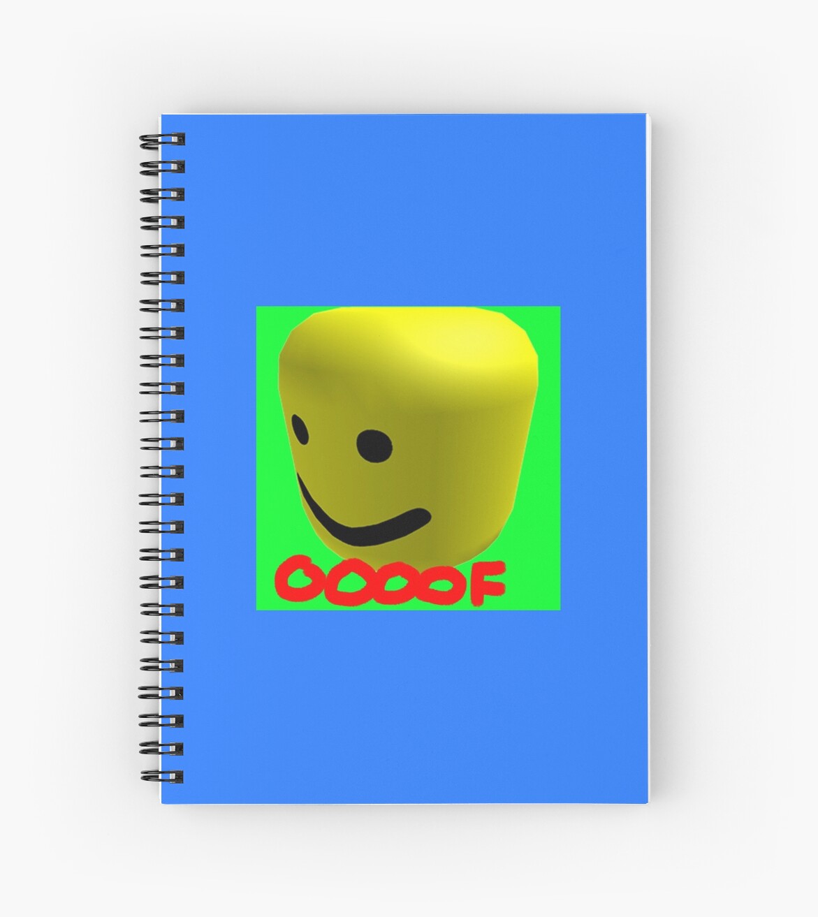 Roblox Head Oof Meme Spiral Notebook By Xdsap Redbubble
