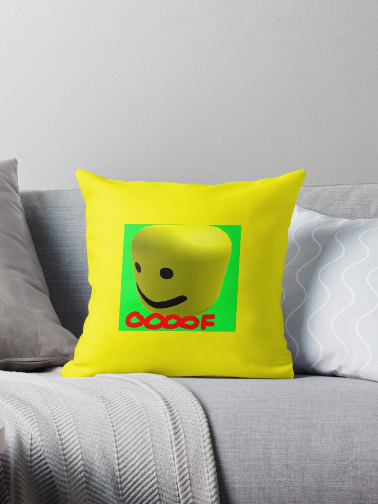 Roblox Head Oof Meme Throw Pillow By Xdsap Redbubble - oof roblox head