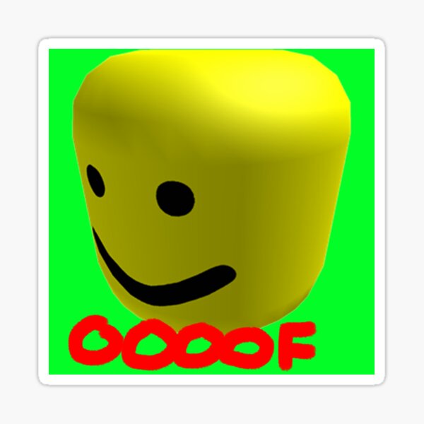 Roblox Head Oof Meme Sticker By Xdsap Redbubble - 21 best roblox images play roblox roblox memes games roblox