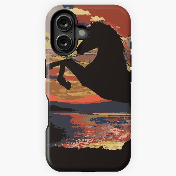 Aperçu de l'œuvre Coucher de soleil abstrait Silhouette | Couleur intense créée et vendue par freshlypeeled.