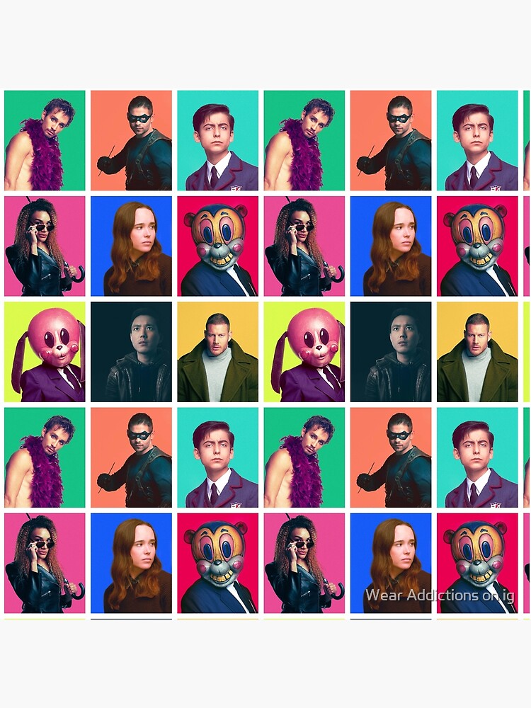 "The Umbrella Academy Character Collage" Throw Pillow by Speeros