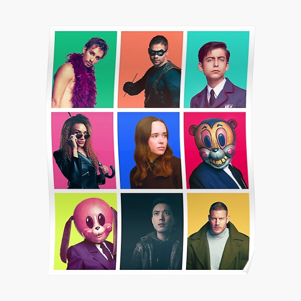 The Umbrella Academy - Collage de personnages Poster