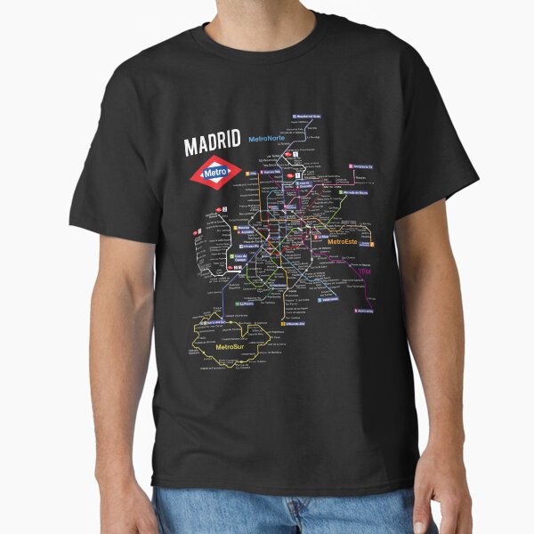 Item preview, Madrid Spain Metro Subway Train Map Spanish Language designed and sold by Maljonic.