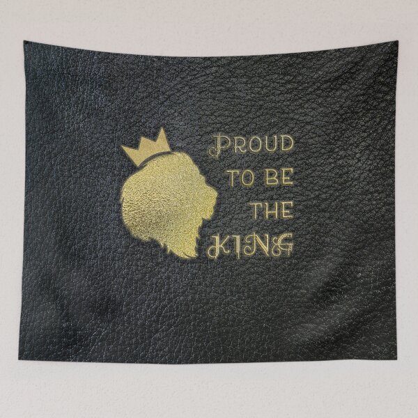 Item preview, Proud to be the king - Black leather gold letters designed and sold by joshuayule.