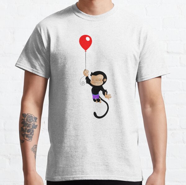 Monkey with a Red Balloon Classic T-Shirt