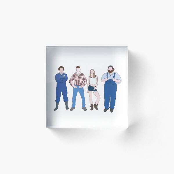 Wayne, Katy, Daryl, and Dan - Letterkenny Acrylic Block