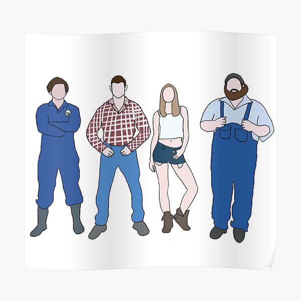 Wayne, Katy, Daryl, and Dan - Letterkenny Poster