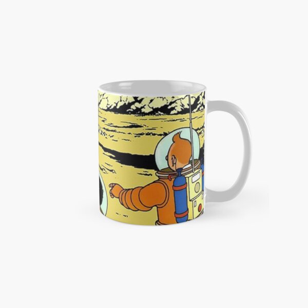 Tshirt Tintin Rocket Moon Mug classique