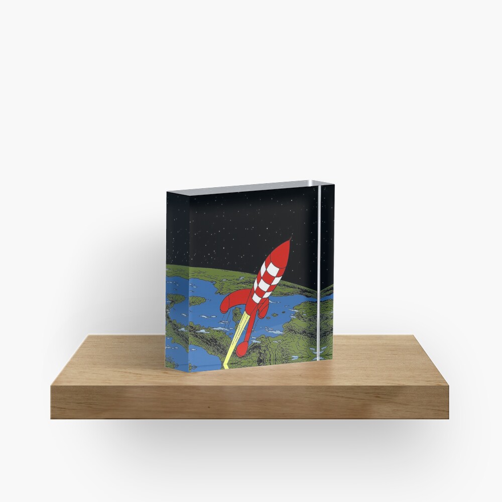 Tintin rocket Phone case Acrylic Block