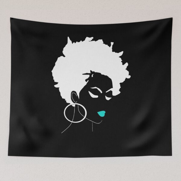 Item preview, Natural Hair Tapered AFRO and Red Lipstick Shirt 2 designed and sold by rieriecoils1.