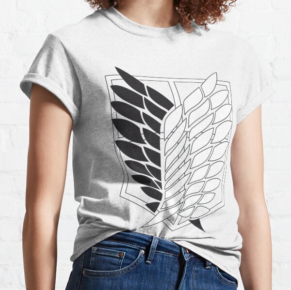 Attack On Titan T-Shirt Survey Corps Wings of Freedom SNK Crest Military  Anime |