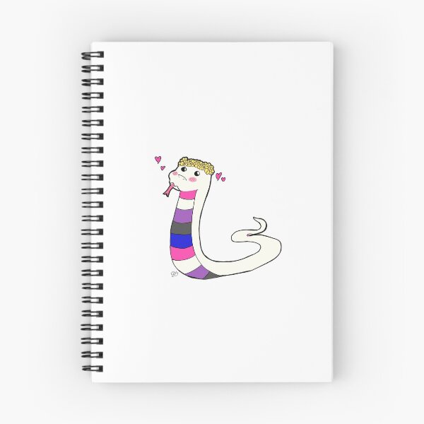 Aperçu de l'œuvre Genderfluid Pride Snek créée et vendue par emmydrawsstuff.