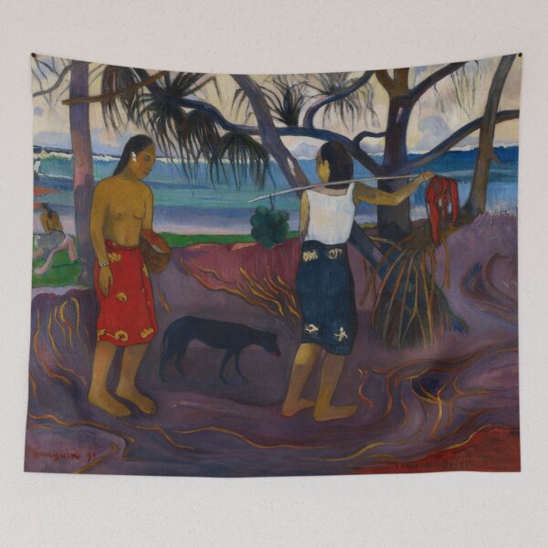 Aperçu de l'œuvre Paul Gauguin - I Raro Te Oviri (Sous le pandanus) créée et vendue par VibrantDesign.