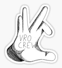 vro crew black & white Sticker