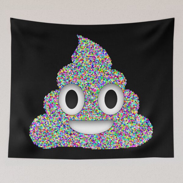 Item preview, Poop Emoji, Pile of Poo Emoticon Triangles rainbow designed and sold by Handstand365.
