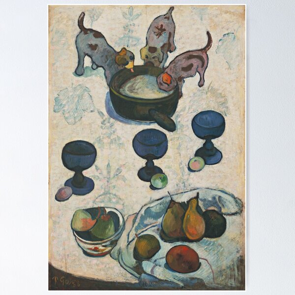 Item preview, Paul Gauguin - Nature morte avec trois petits chiens designed and sold by VibrantDesign.