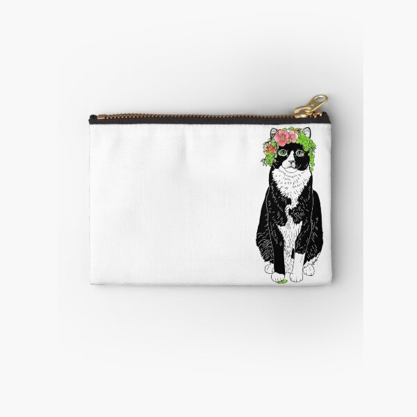 Item preview, Tuxedo Cat - In flowers and shamrocks designed and sold by aheadgraphics.