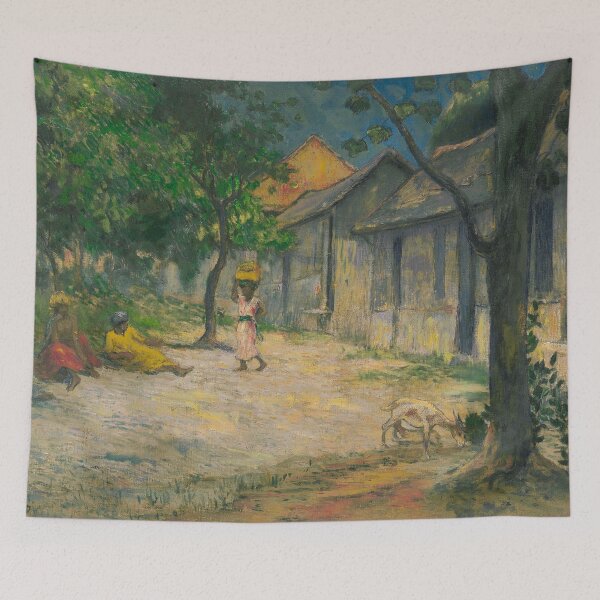 Aperçu de l'œuvre Paul Gauguin - Village en Martinique (Femmes et Chevre dans le village) créée et vendue par VibrantDesign.