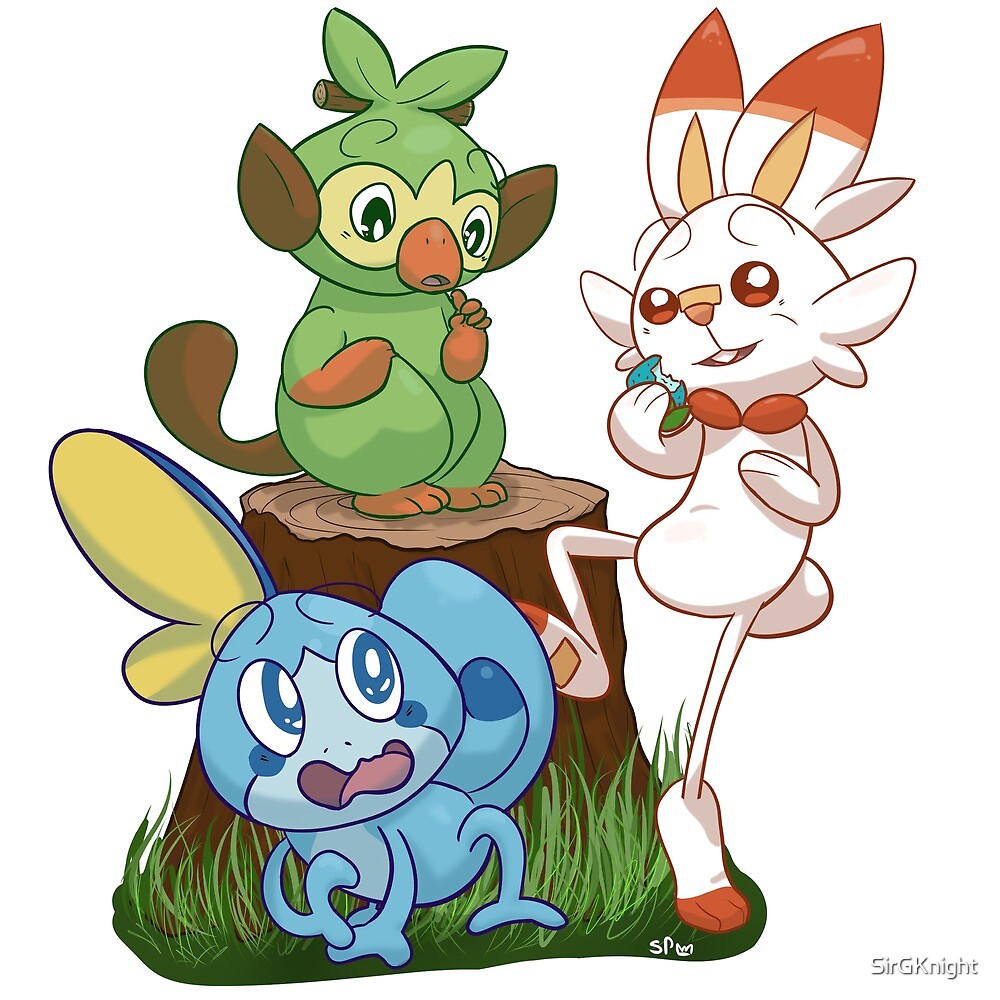 Gen 8 Pokemon Starters By Anna Cameron Redbubble