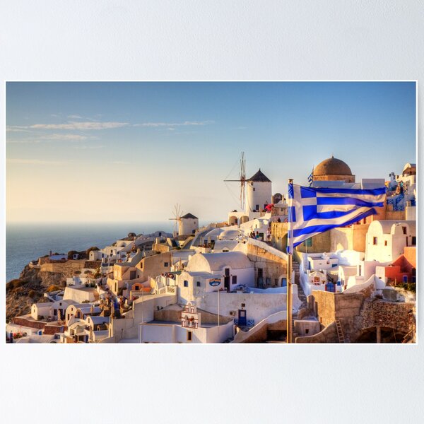 Item preview, Santorini Sunset designed and sold by pixeljunkie19.