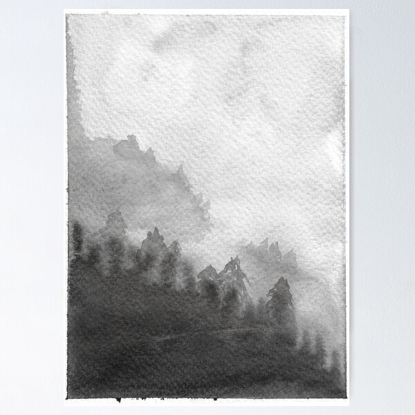 Item preview, Misty Mountain Painting designed and sold by AnnHanlin.