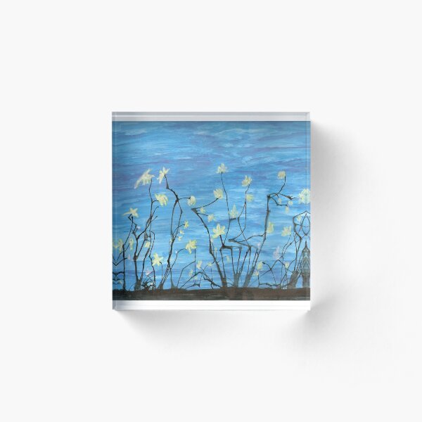 Night Blooms Acrylic Block