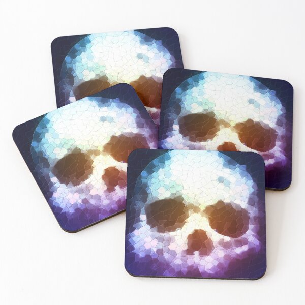 Item preview, Mosaic Skull Gradient Glass Effect  designed and sold by miijojo1994.