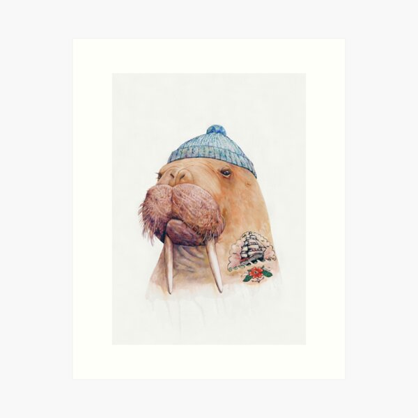 Item preview, Tattooed Walrus designed and sold by AnimalCrew.