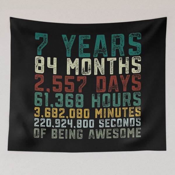 Item preview, Retro 7 Years Old 7th Birthday Boy Girl Anniversary designed and sold by mrsmitful.
