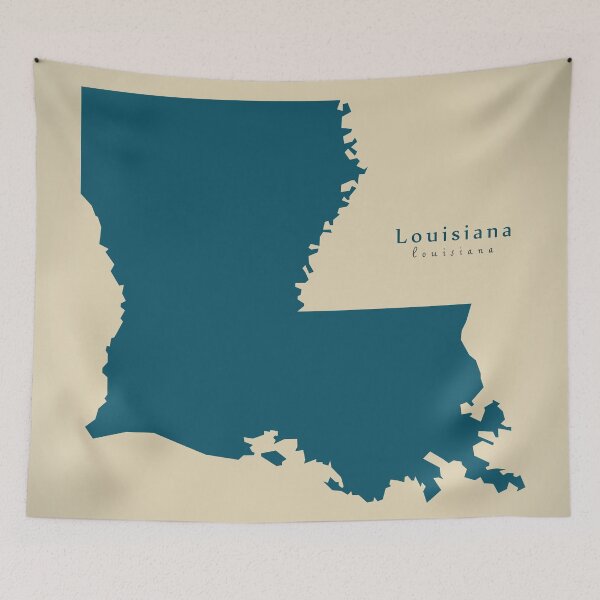 Item preview, Modern Map - Louisiana state USA designed and sold by Ingo Menhard.