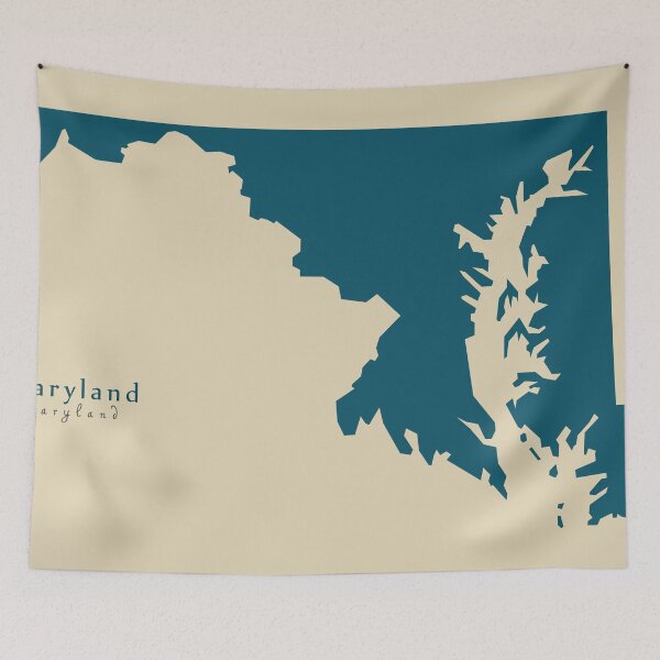 Item preview, Modern Map - Maryland state USA designed and sold by Ingo Menhard.