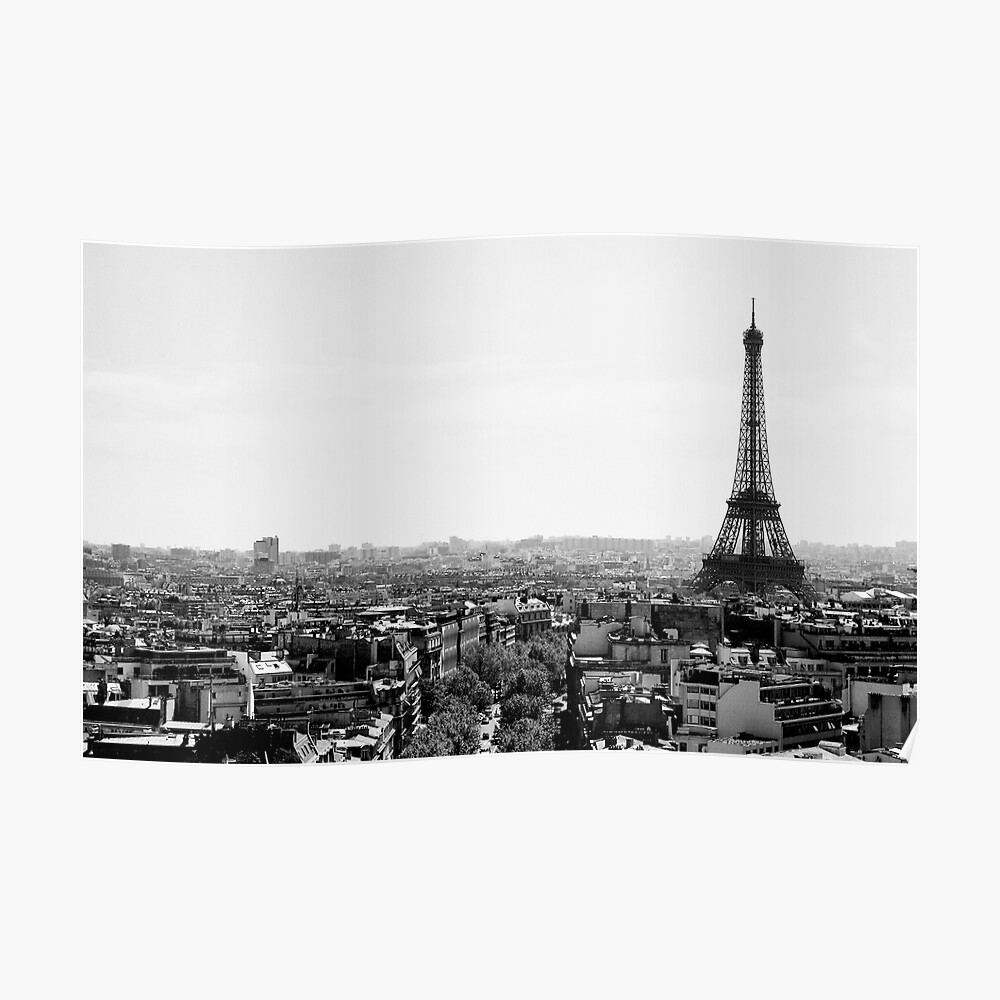 La Tour Eiffel En Noir Et Blanc Greeting Card By Lukassowada Redbubble