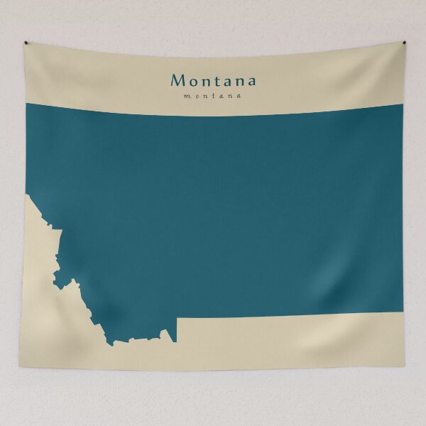 Item preview, Modern Map - Montana state USA designed and sold by Ingo Menhard.
