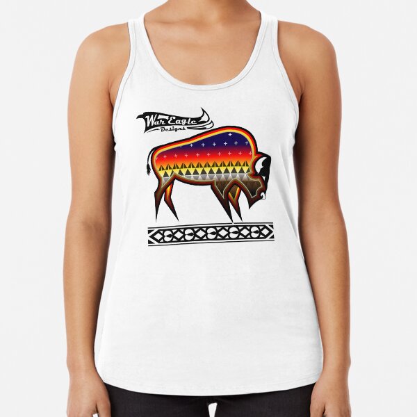 Protecting the people Black Buffalo Racerback Tank Top
