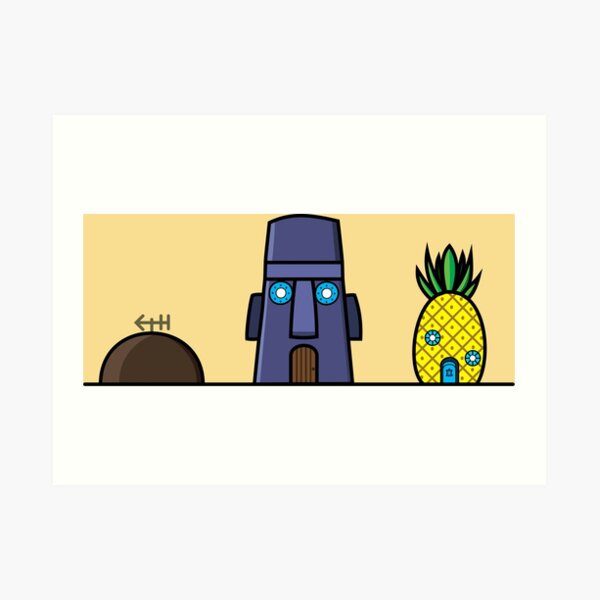 Houses of SpongeBob SquarePants Art Print