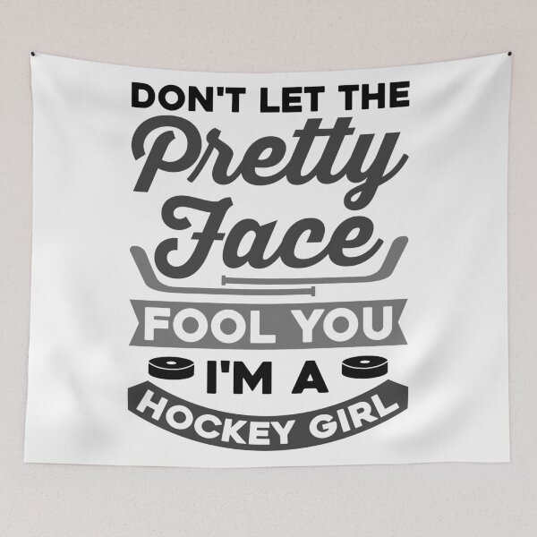 Item preview, Don`t let the pretty face fool you - Girl Hockey T-Shirt - Gift Idea designed and sold by Adriancryp.
