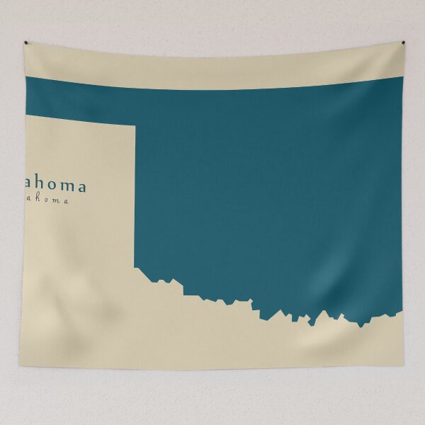 Item preview, Modern Map - Oklahoma state USA designed and sold by Ingo Menhard.