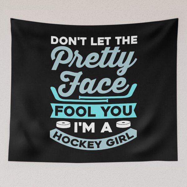 Item preview, Don`t let the pretty face fool you - Girl Hockey T-Shirt Gift Idea designed and sold by Adriancryp.