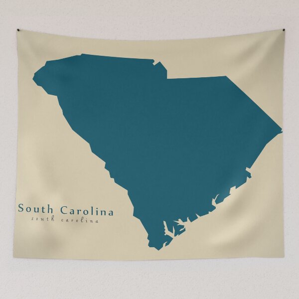 Item preview, Modern Map - South Carolina state USA designed and sold by Ingo Menhard.