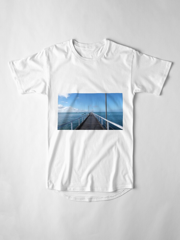 Alternate view of Beachport Jetty, Limestone Coast, South Australia. Long T-Shirt