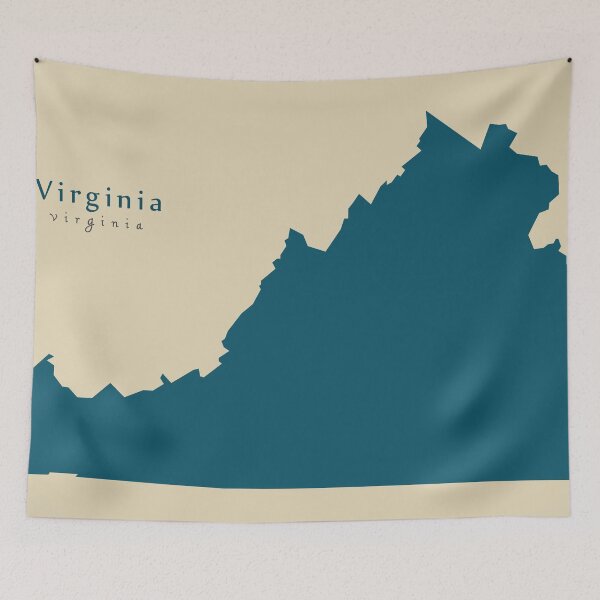 Item preview, Modern Map - Virginia state USA designed and sold by Ingo Menhard.
