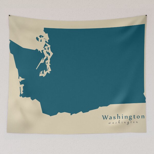Item preview, Modern Map - Washington state USA designed and sold by Ingo Menhard.