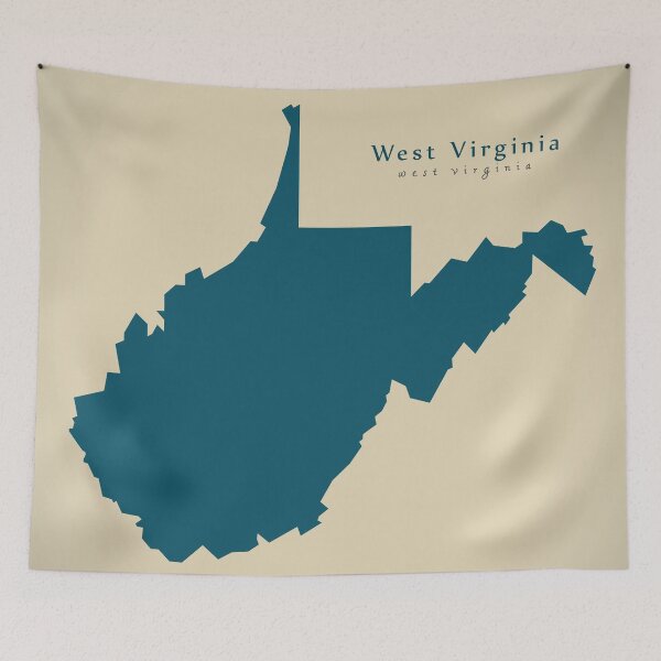 Item preview, Modern Map - West Virginia state USA designed and sold by Ingo Menhard.