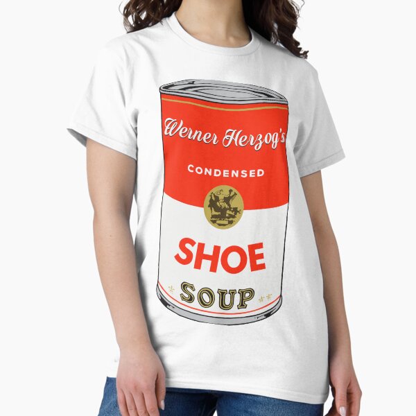Vista previa del artículo con la obra «Sopa Condensada Sabor Zapato Werner Herzog», diseñado y vendido por MrScruff360.