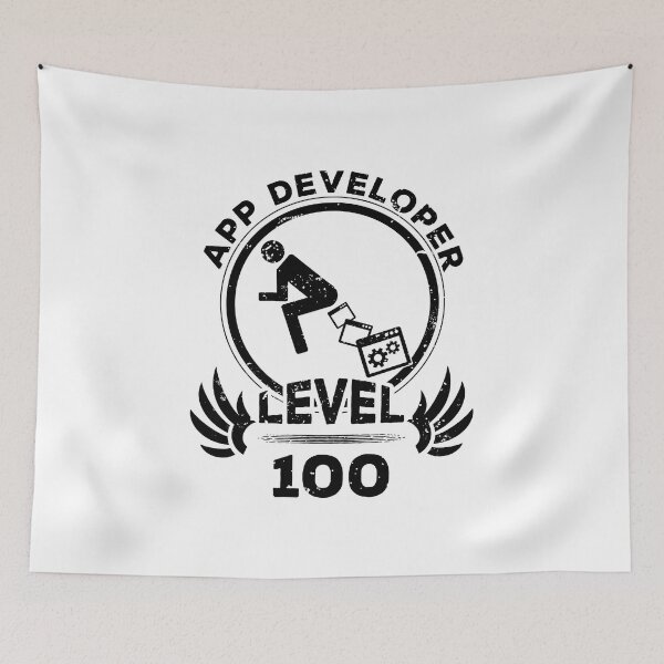 Item preview, Level 100 App Developer Funny Programmer Gift designed and sold by oberdoofus.