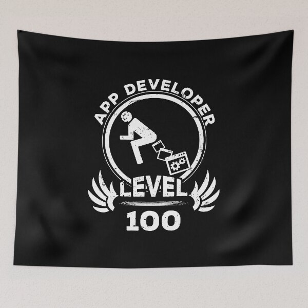 Item preview, Level 100 App Developer Funny Programmer Gift designed and sold by oberdoofus.