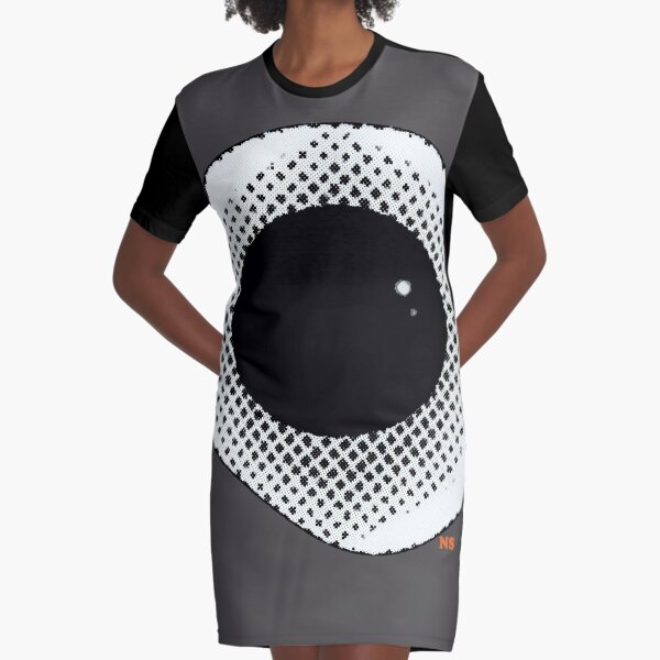 Black egg in Pop Art style Graphic T-Shirt Dress