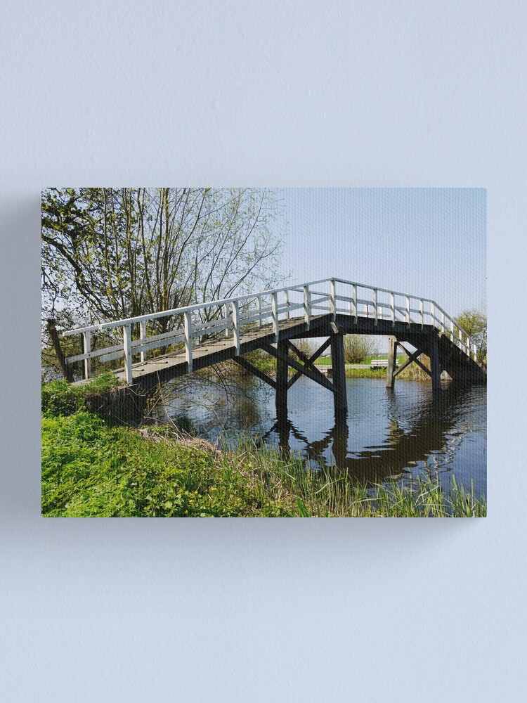 Alternate view of Footbridge over the Gein Canvas Print